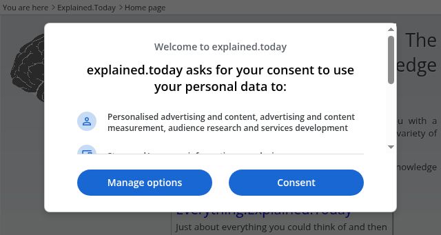 Screenshot of explained.today