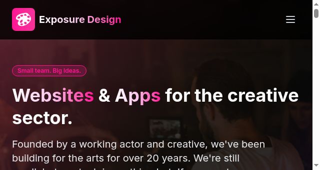 Screenshot of exposuredesign.co.uk