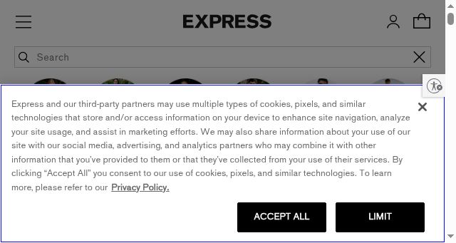 Screenshot of express.com
