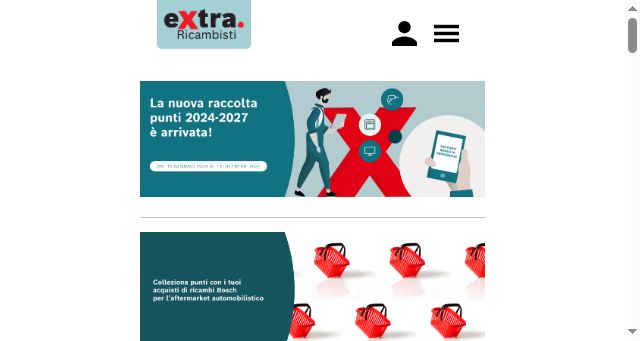 Screenshot of extra-ricambisti.it
