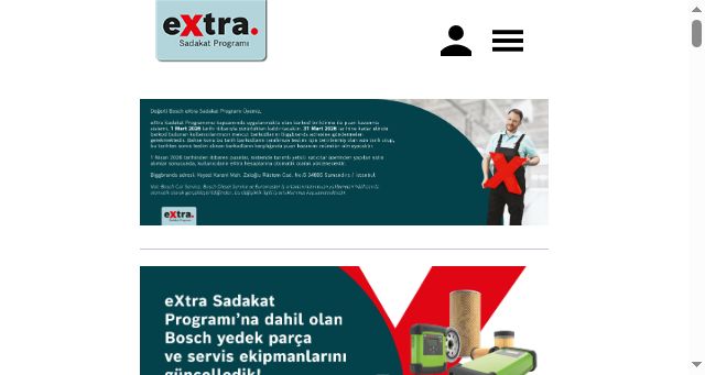Screenshot of extra-sadakat-programi.com.tr