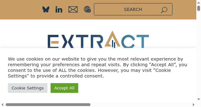 Screenshot of extract-project.eu