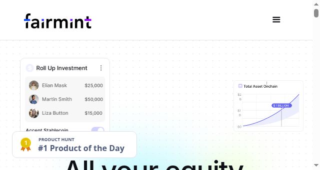 Screenshot of fairmint.com