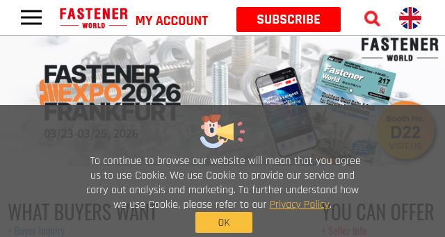 Screenshot of fastener-world.com