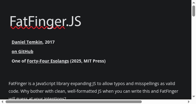 Screenshot of fatfingerjs.com