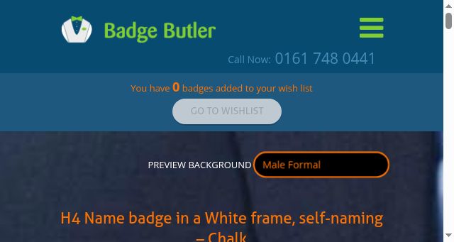 Screenshot of fattorini-namebadges.co.uk