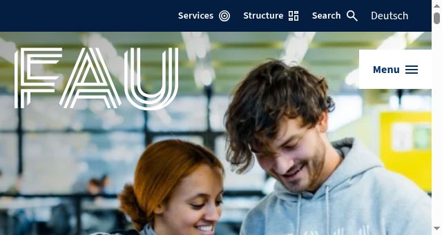 Screenshot of fau.eu