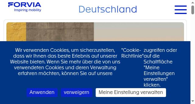 Screenshot of faurecia.de