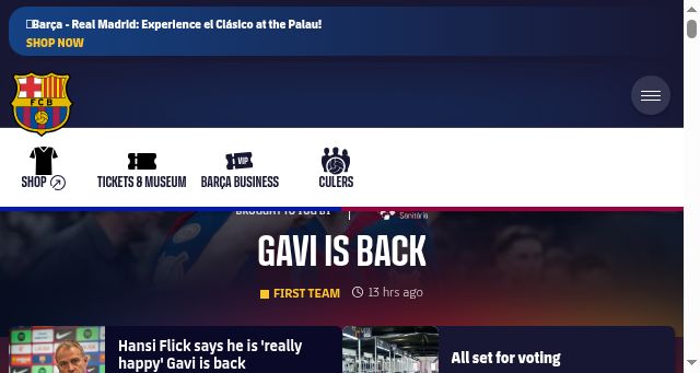 Screenshot of fcbarcelona.com