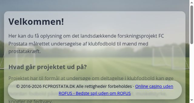 Screenshot of fcprostata.dk