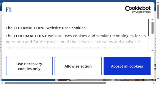 Screenshot of federmacchine.it