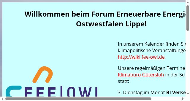 Screenshot of fee-owl.de