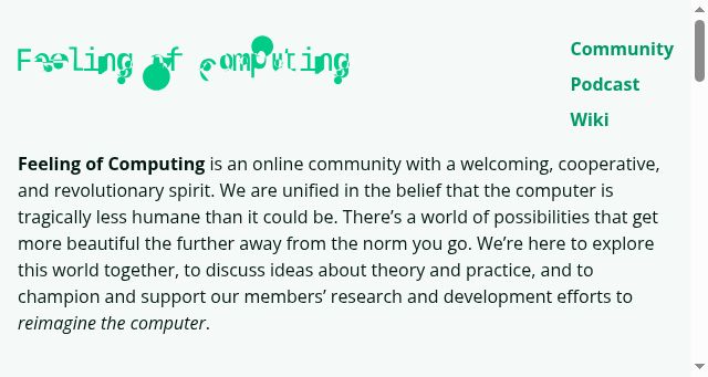 Screenshot of feelingof.com