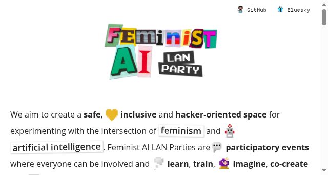 Screenshot of feministai.party