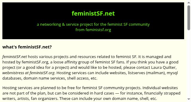 Screenshot of feministsf.net