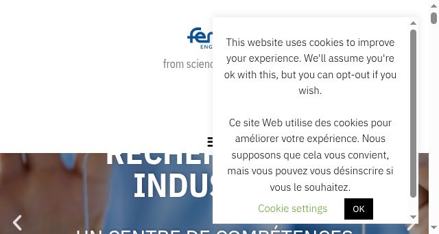 Screenshot of femto-engineering.fr