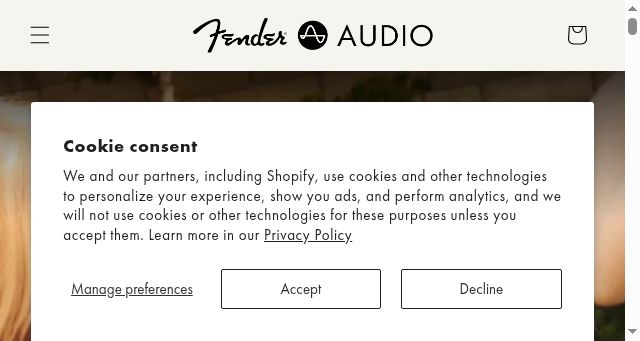 Screenshot of fenderaudio.com
