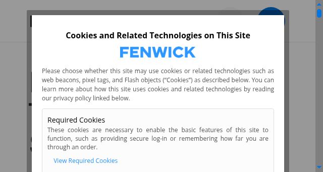 Screenshot of fenwick.com