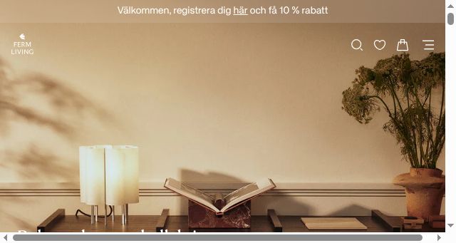 Screenshot of fermliving.se