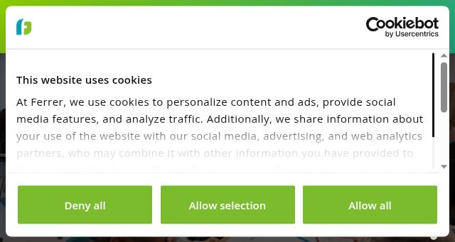 Screenshot of ferrer.com