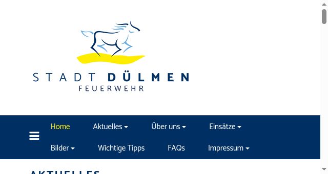 Screenshot of feuerwehr-duelmen.de