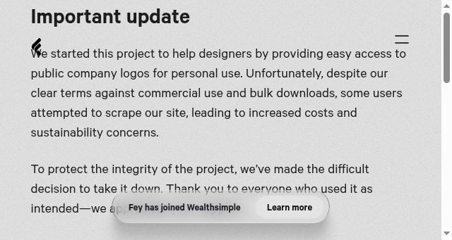 Screenshot of fey.com