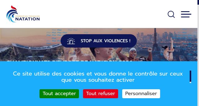 Screenshot of ffnatation.fr
