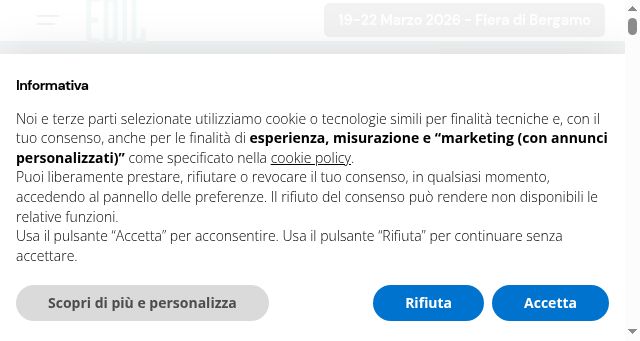 Screenshot of fieraedile.it