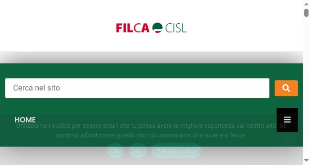 Screenshot of filcacisl.it