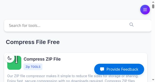 Screenshot of filecompress.org