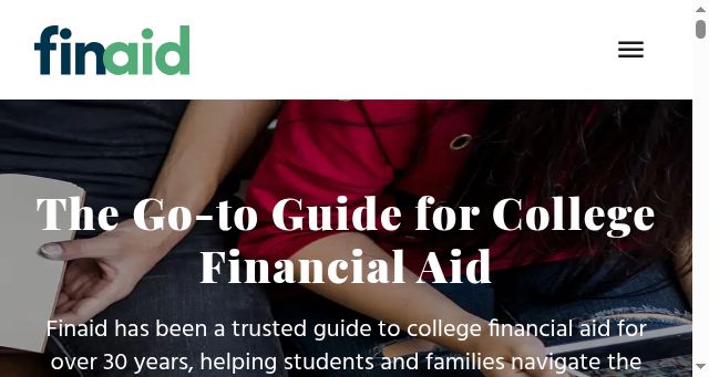 Screenshot of finaid.org