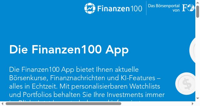 Screenshot of finanzen100.site