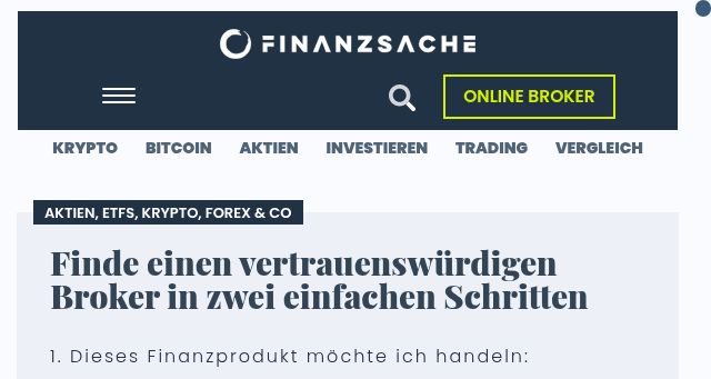 Screenshot of finanzsache.com