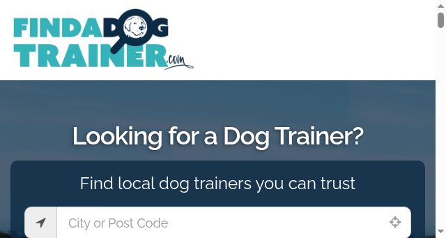 Screenshot of findadogtrainer.com