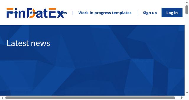 Screenshot of findatex.eu