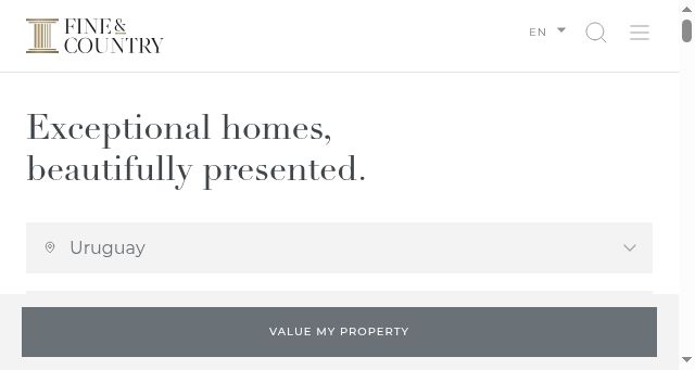 Screenshot of fineandcountry.uy