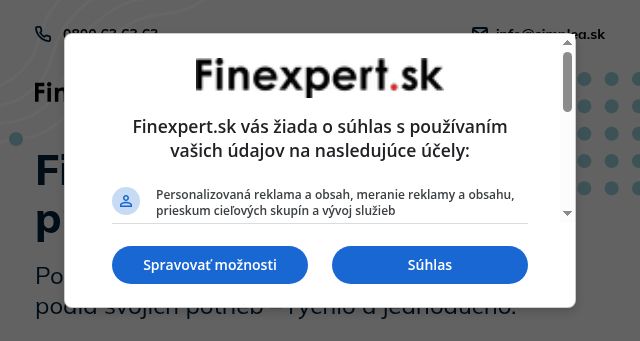 Screenshot of finexpert.sk