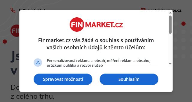 Screenshot of finmarket.cz