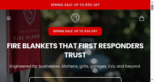Screenshot of fireblanket.com