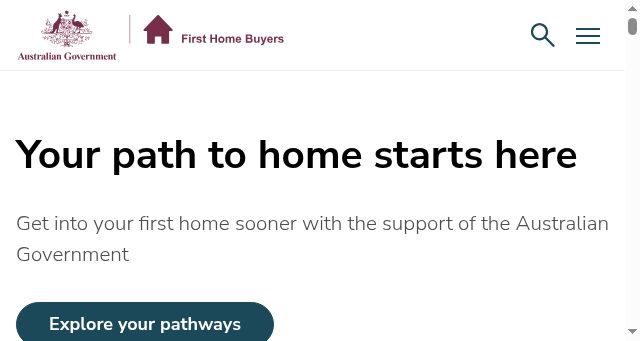 Screenshot of firsthomebuyers.gov.au