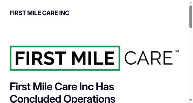 Screenshot of firstmilecare.com