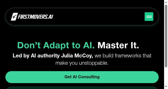 Screenshot of firstmovers.ai