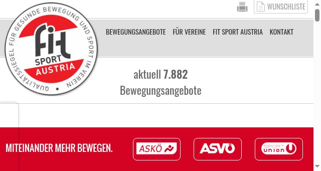 Screenshot of fitsportaustria.at