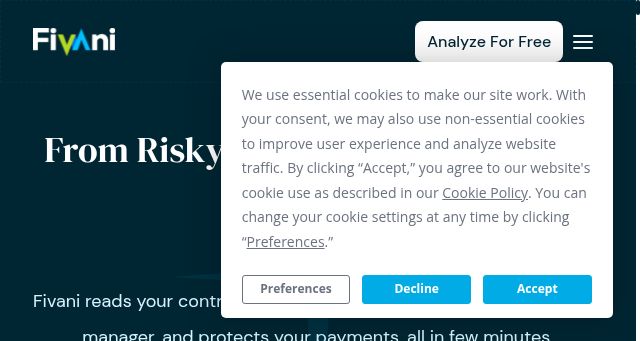 Screenshot of fivani.com
