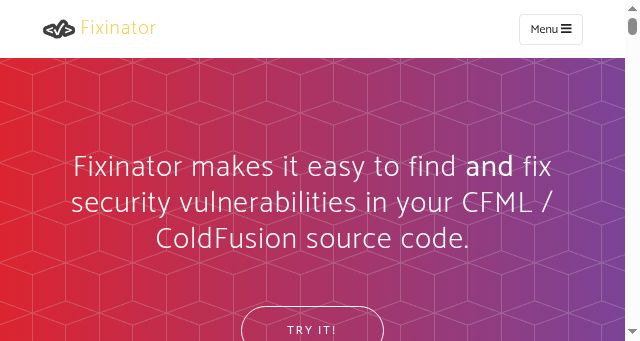 Screenshot of fixinator.app