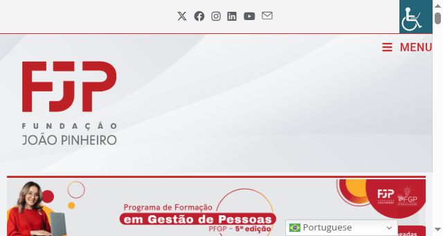 Screenshot of fjp.mg.gov.br
