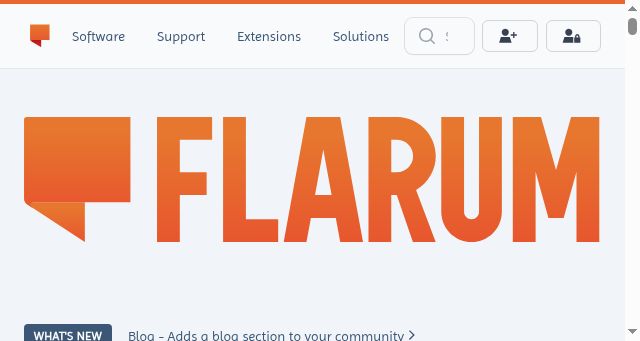 Screenshot of flarum.org