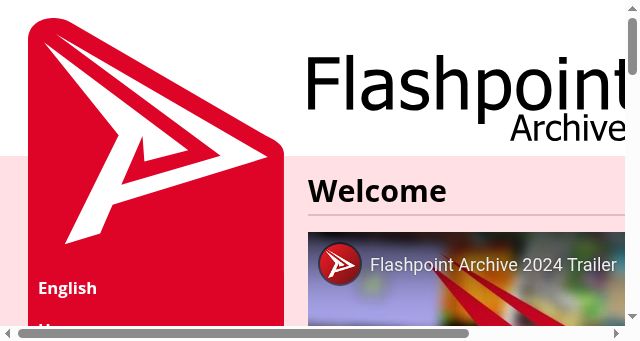 Screenshot of flashpointarchive.org