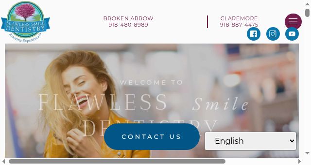 Screenshot of flawlesssmiledentistry.com
