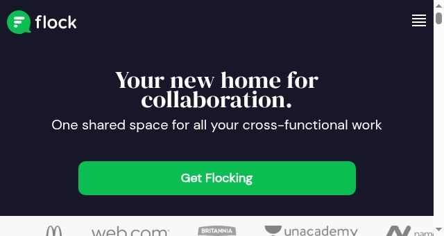 Screenshot of flock.com